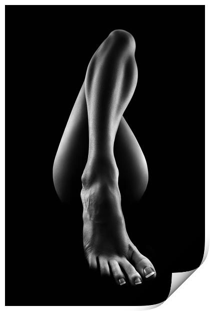 Nude woman bodyscape 56 Print by Johan Swanepoel