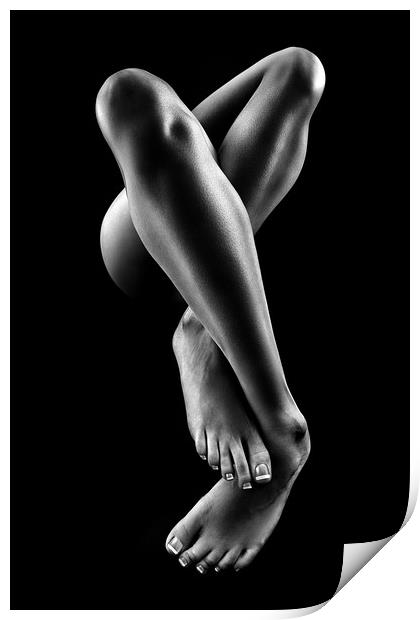 Nude woman bodyscape 57 Print by Johan Swanepoel