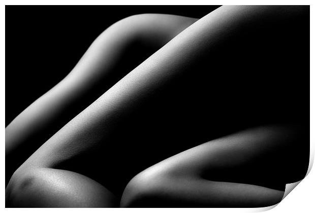 Nude woman bodyscape 58 Print by Johan Swanepoel
