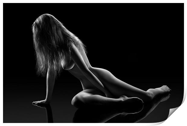 Nude woman bodyscape 60 Print by Johan Swanepoel