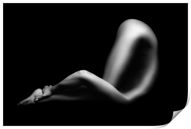 Nude woman bodyscape 64 Print by Johan Swanepoel