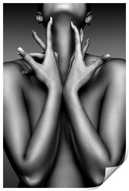 Nude woman fine art 20 Print by Johan Swanepoel