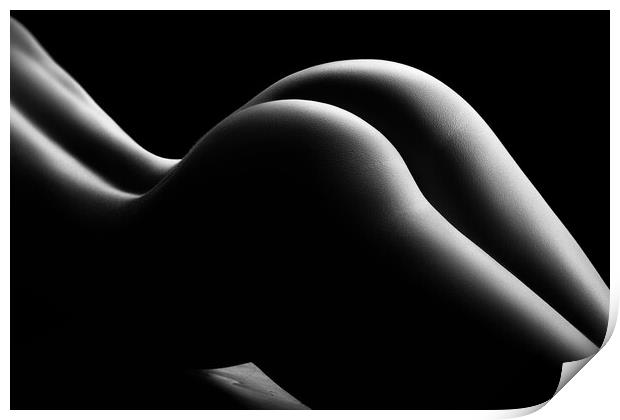Nude woman bodyscape 68 Print by Johan Swanepoel