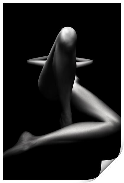 Nude woman bodyscape 76 Print by Johan Swanepoel