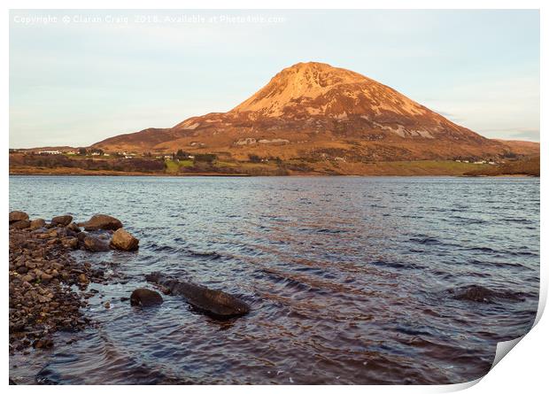 Sunsets on Mount Errigal Print by Ciaran Craig