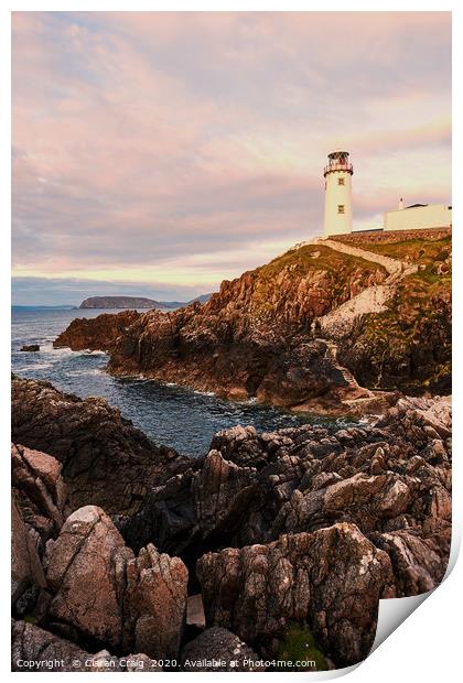 FahadHead Lighthouse at Sunset  Print by Ciaran Craig