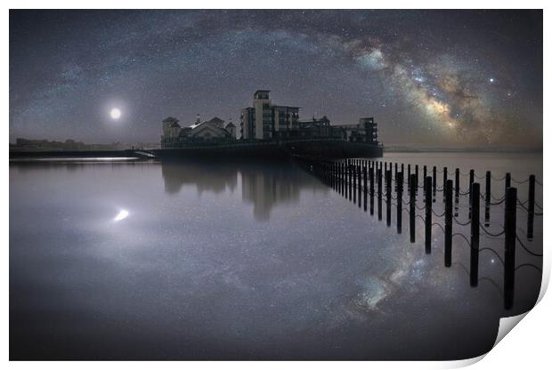 Knightstone and The Milky Way Print by David Neighbour