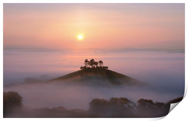 Hill in the Mist Print by David Neighbour