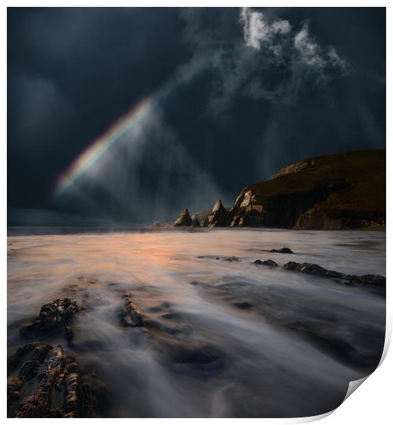 Westcombe Rainbow Print by David Neighbour