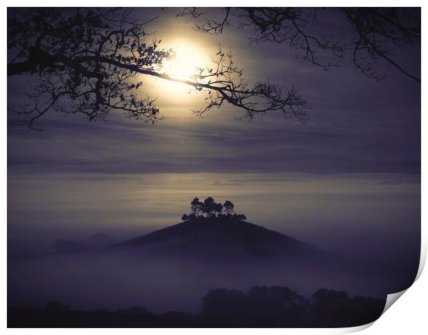 Moonlit Mists Print by David Neighbour