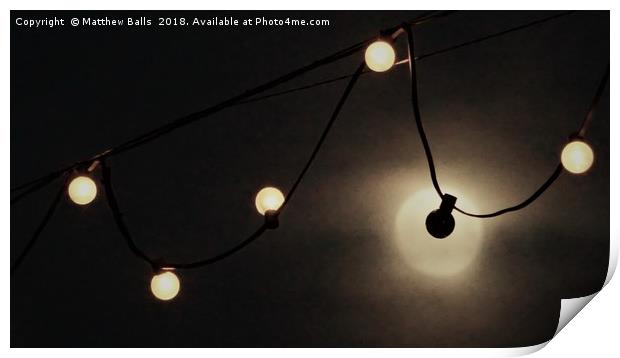        Supermoon Thinks its A Lightbulb            Print by Matthew Balls