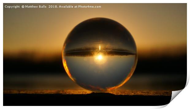                          Sunset in a Glass Ball    Print by Matthew Balls