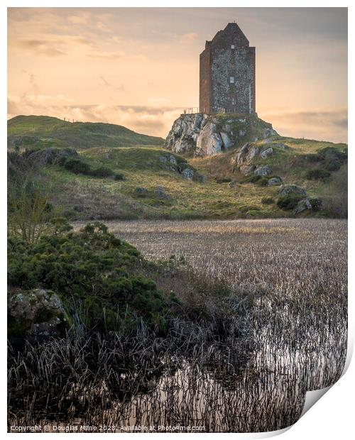 Smailholm Tower Print by Douglas Milne