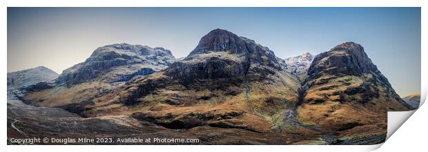 The Three Sisters of Glencoe Print by Douglas Milne