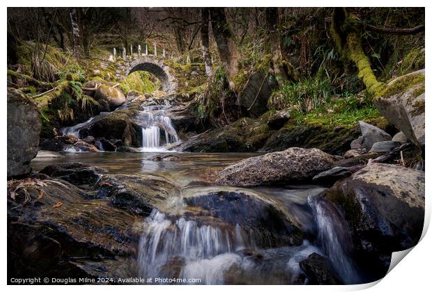 The Fairy Bridge, Glen Creran Print by Douglas Milne