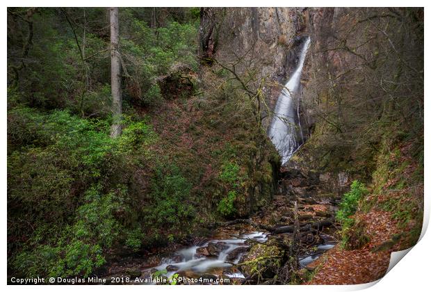 The Grey Mare's Tail Waterfall, Kinlochleven Print by Douglas Milne