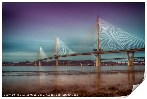 Queensferry Crossing Print by Douglas Milne