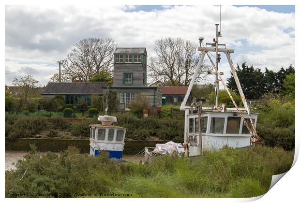 Low tide at Brancaster Staith Print by Clive Wells