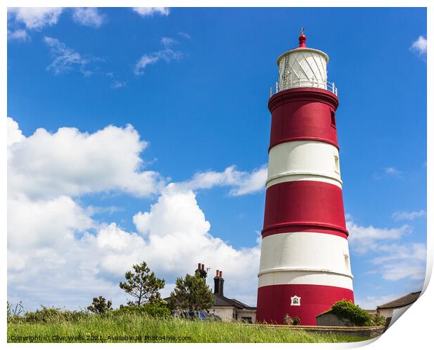Happisburgh Lighthouse   Print by Clive Wells