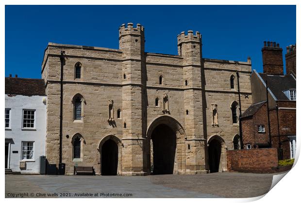 Exchequers Gate in Lincoln Print by Clive Wells