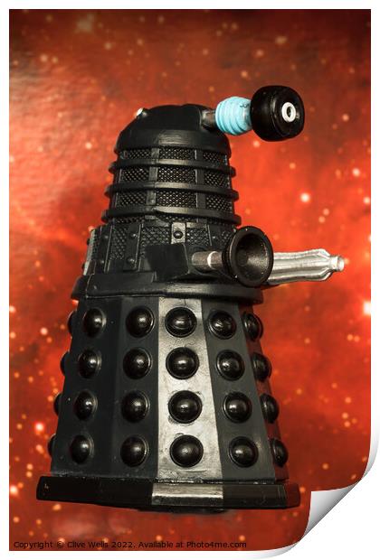 Cult of Skaro Dalek Print by Clive Wells