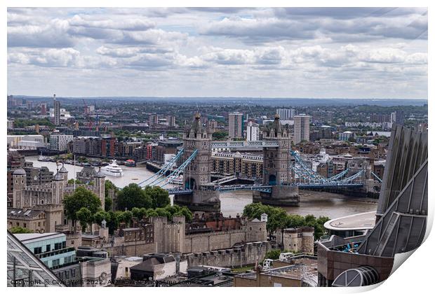 View across London Print by Clive Wells