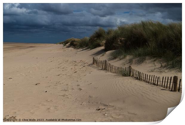 Sand dunes Print by Clive Wells