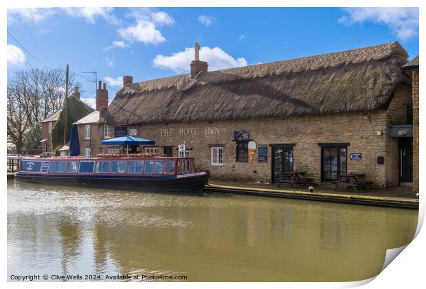 The Boat Inn Print by Clive Wells