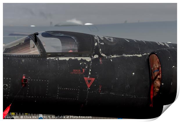 A well weathered cockpit on U2 Dragon Lady at RIAT Print by Clive Wells