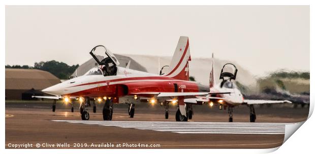 Northrop F-5E Tiger II Print by Clive Wells