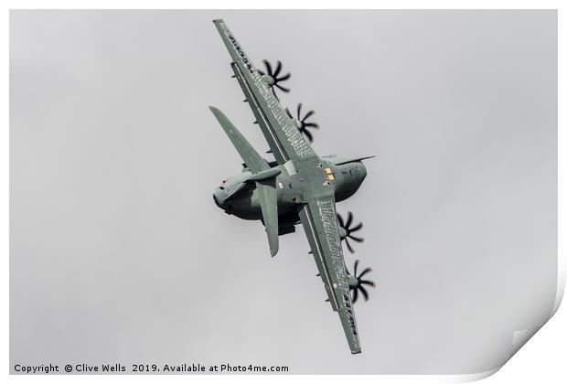 Airbus A400M Atlas at RAF Fairford Print by Clive Wells