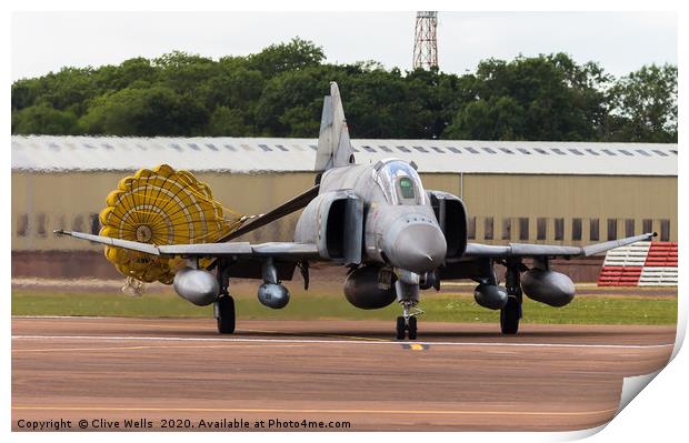 McDonnell Douglas F-4E Phantom at RAF Fairford Print by Clive Wells