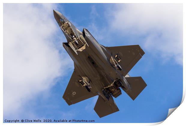 F-35 Lightning seen at RAF Fairford Print by Clive Wells