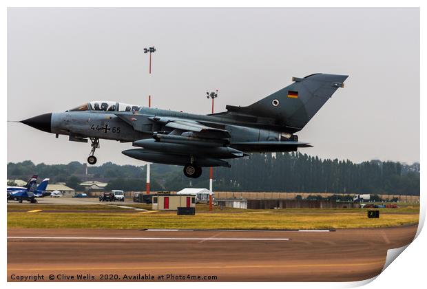 Panavia Tornado about to land at RAF Fairford Print by Clive Wells