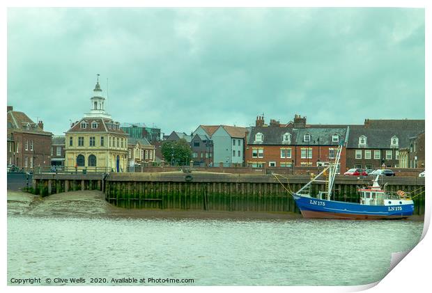 Customs House in King`s Lynn, West Norfolk Print by Clive Wells