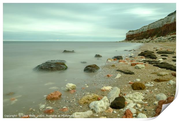The striped cliffs at Old Hunstanton seen using lo Print by Clive Wells