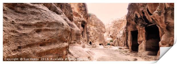Little Petra in Jordan Print by Sue Hoppe
