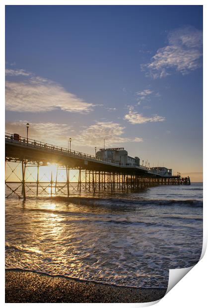 Worthing Pier, early morning Print by Terry May
