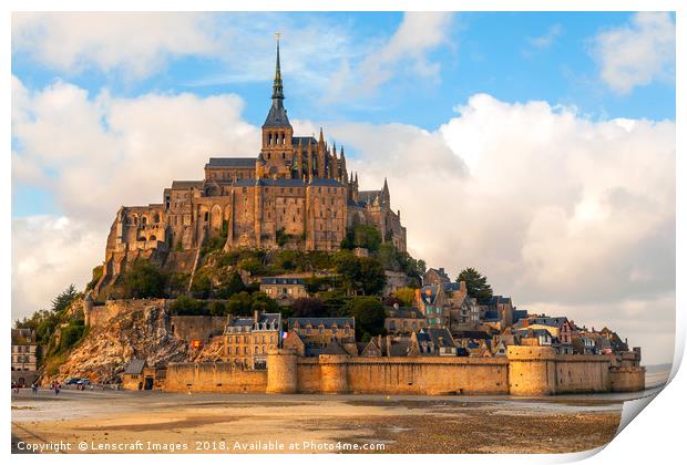 Mont Saint Michel, Normandy, France Print by Lenscraft Images