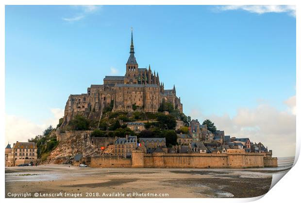 Mont Saint Michel in Normandy, France Print by Lenscraft Images