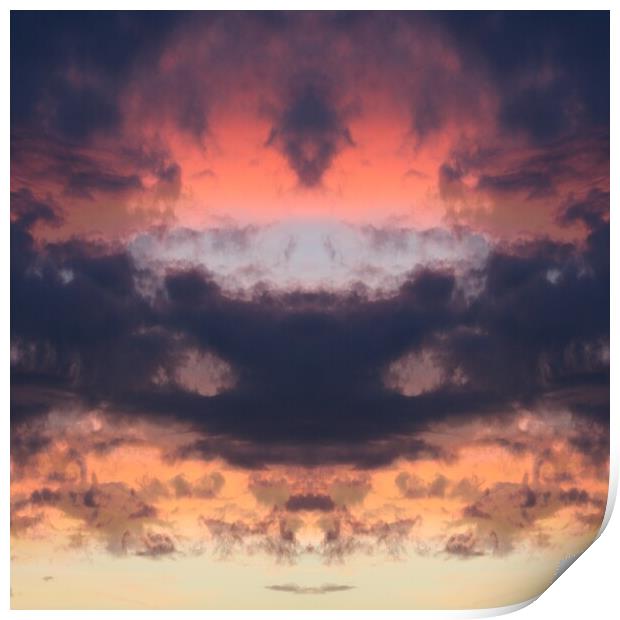 Sky cloud art collage Print by Roman Zajíc