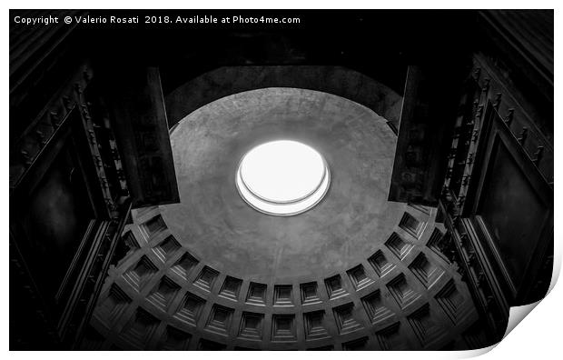 Roman Pantheon main portal Print by Valerio Rosati