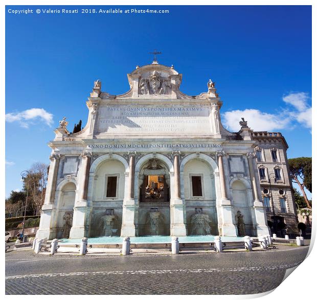 Fontana dell'Acqua Paola in Rome Print by Valerio Rosati