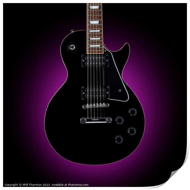 Dark Melodies The Black Guitars Soul Print by Phill Thornton