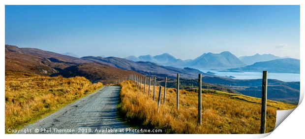 View from the Isle of Raasay to the Isle of Skye. Print by Phill Thornton