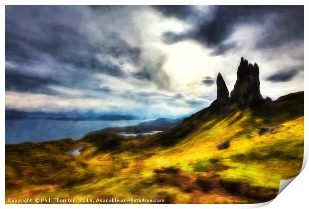 The Old Man of Storr Print by Phill Thornton