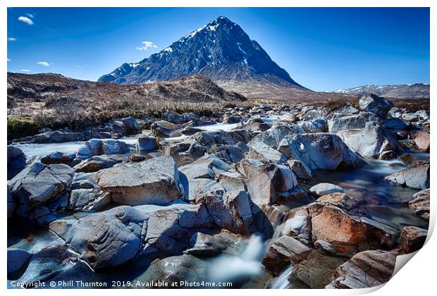 View of the Munro Stob Dearg Print by Phill Thornton