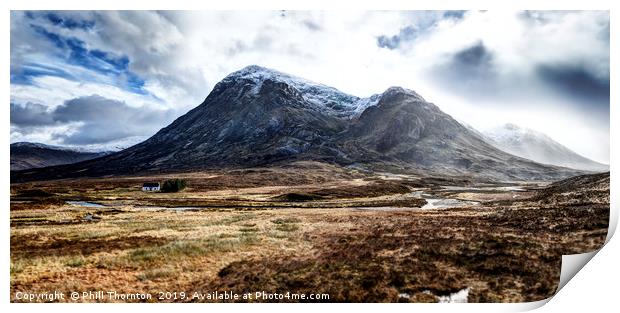 Storm clouds over Stob Dearg Print by Phill Thornton