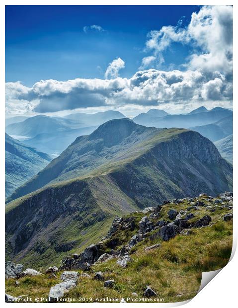 Stob na Broige from Stob na Doire Print by Phill Thornton