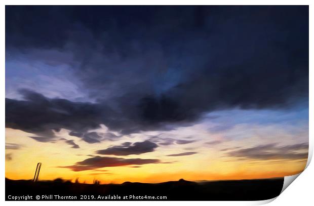 East Lothian sunset Print by Phill Thornton